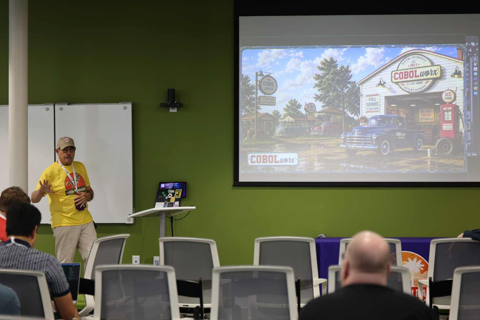 Marty Heyman speaking at the 2026 Carolina Code Conference