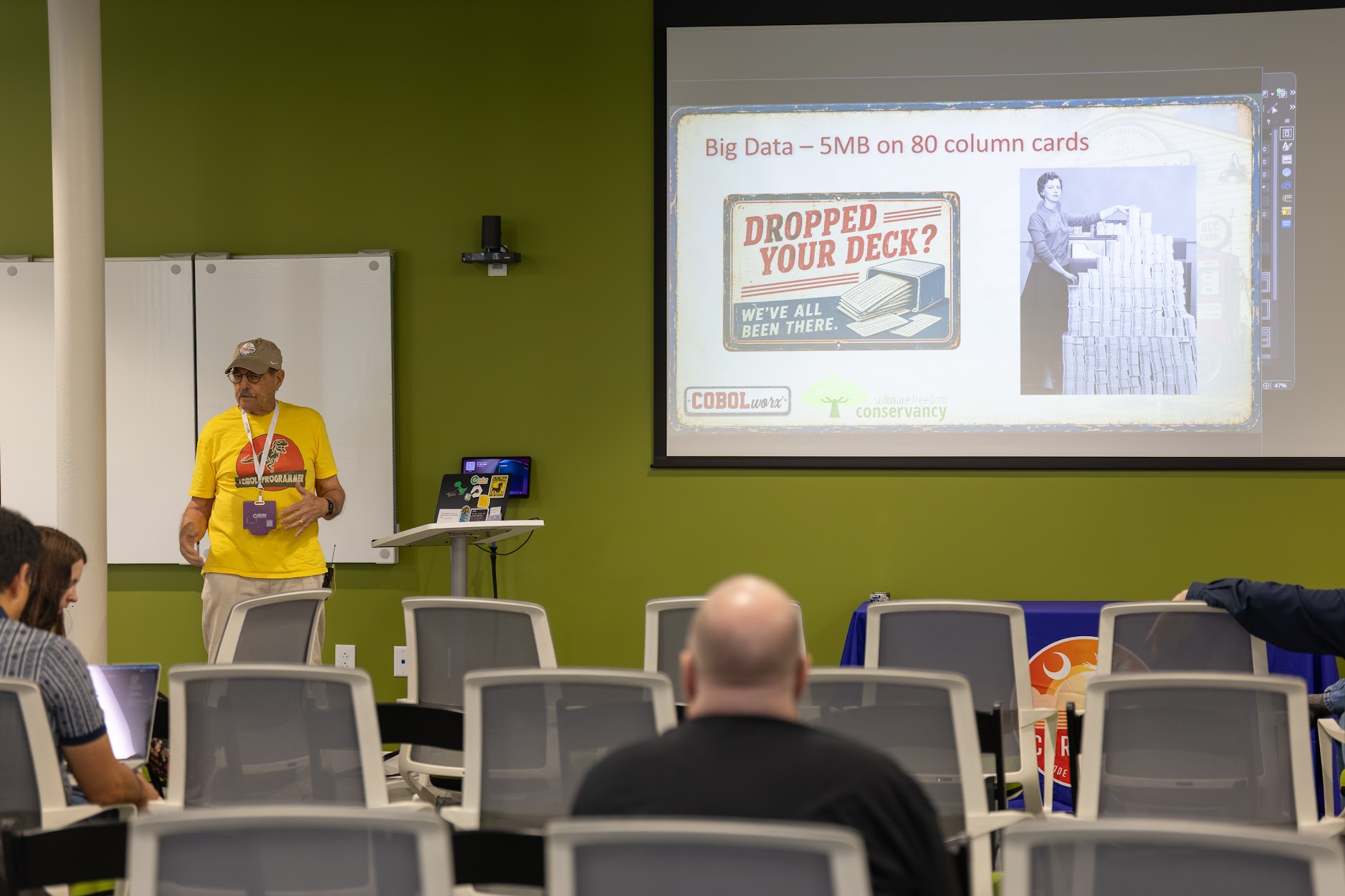 Marty Heyman speaking at the 2026 Carolina Code Conference