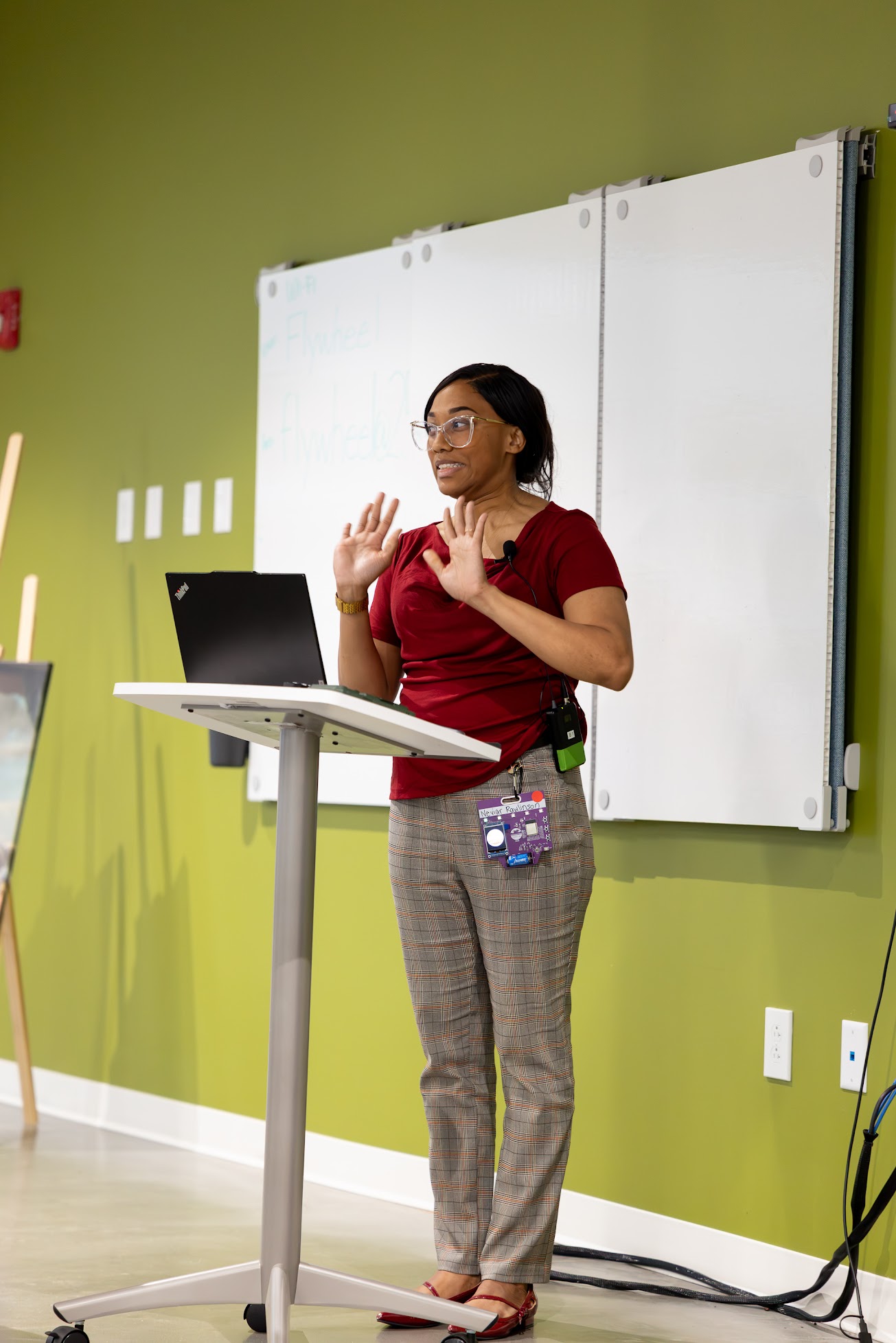 Neviar Rawlinson speaking at the 2026 Carolina Code Conference