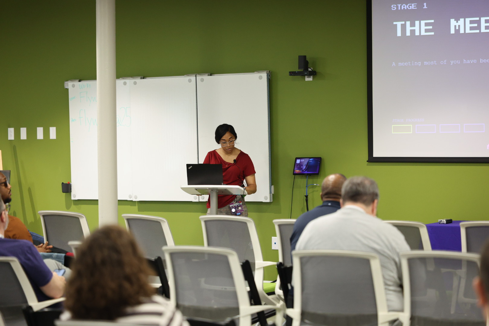 Neviar Rawlinson speaking at the 2026 Carolina Code Conference