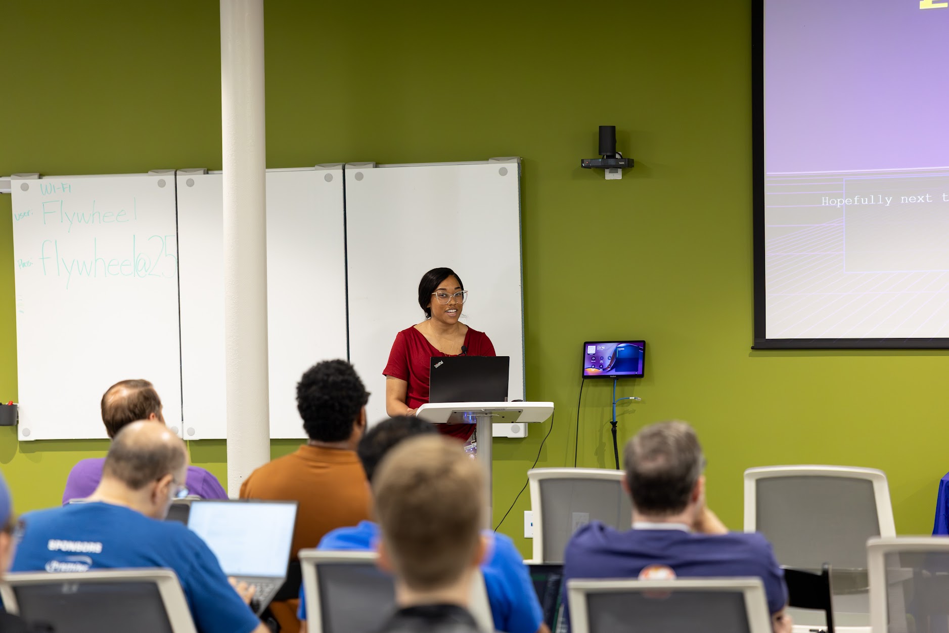 Neviar Rawlinson speaking at the 2026 Carolina Code Conference