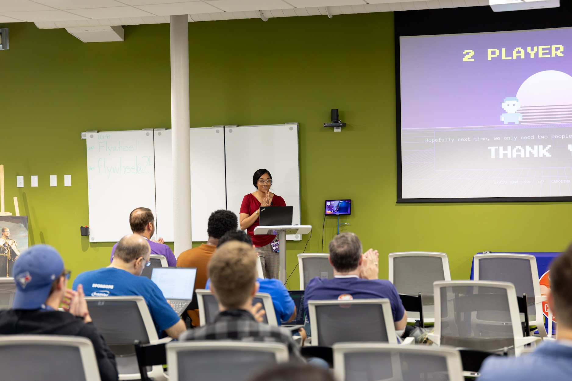 Neviar Rawlinson speaking at the 2026 Carolina Code Conference