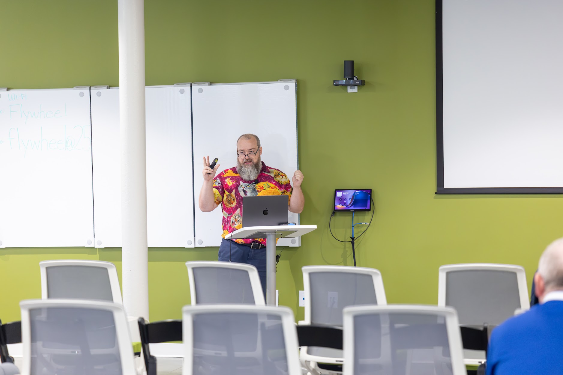 Redvers Davies speaking at the 2026 Carolina Code Conference