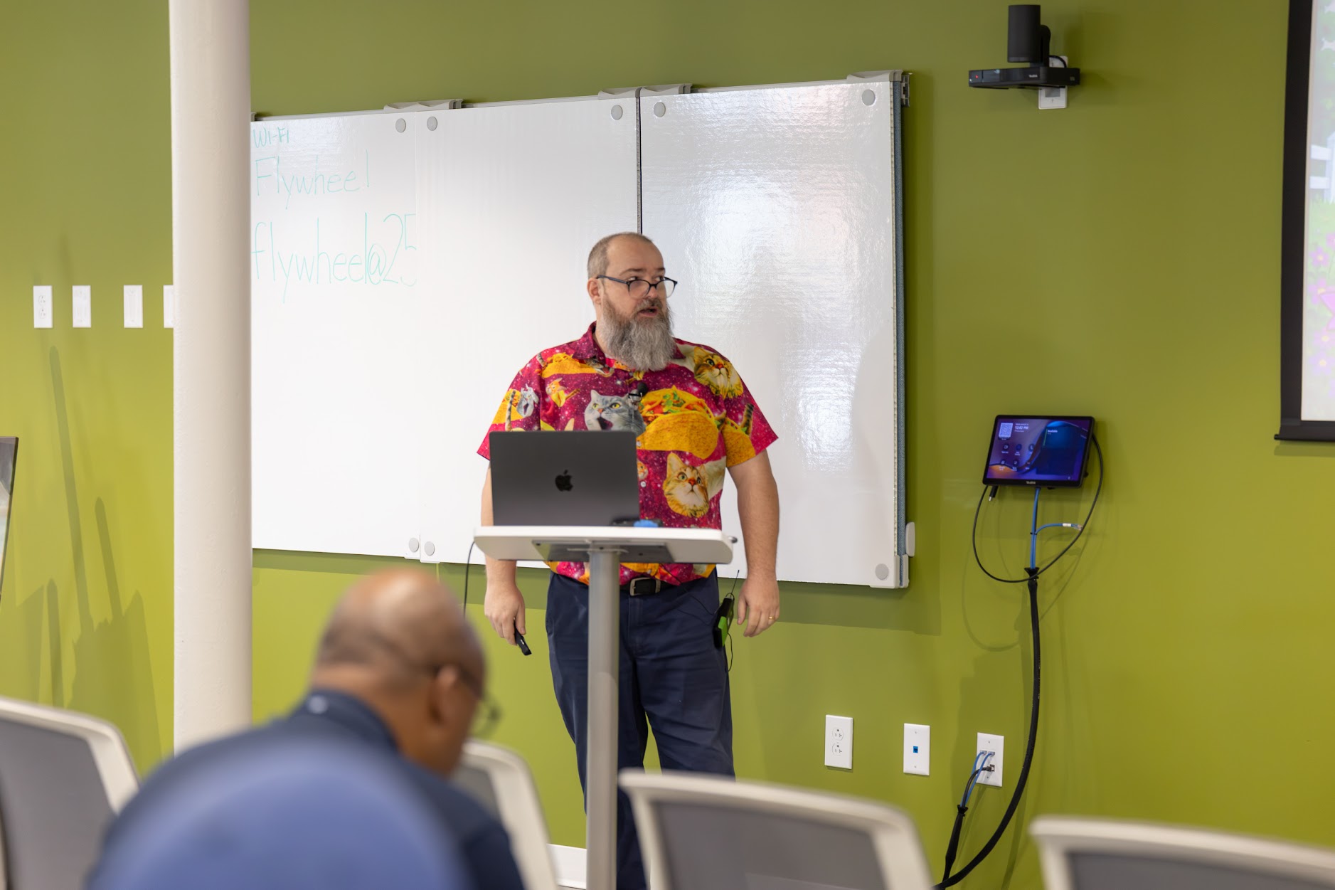 Redvers Davies speaking at the 2026 Carolina Code Conference