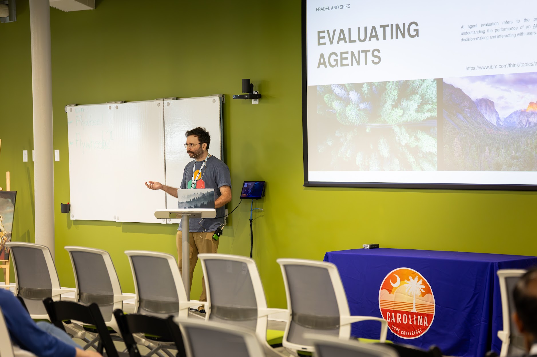 Schuster Braun speaking at the 2026 Carolina Code Conference