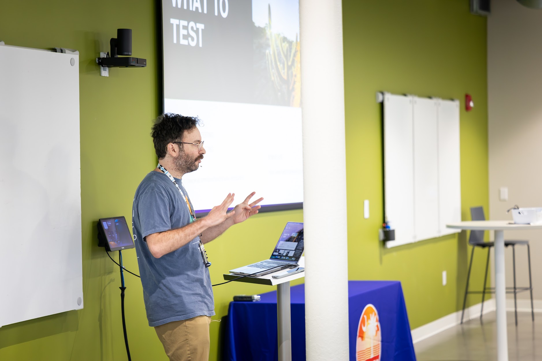 Schuster Braun speaking at the 2026 Carolina Code Conference
