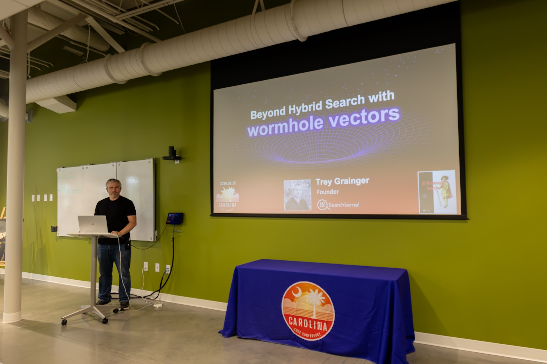 Trey Grainger speaking at the 2026 Carolina Code Conference