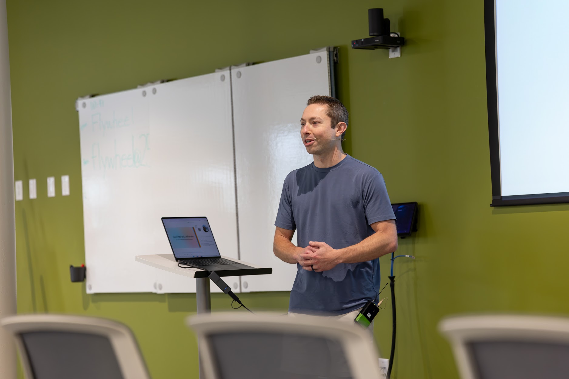 Tyler Benfield speaking at the 2026 Carolina Code Conference