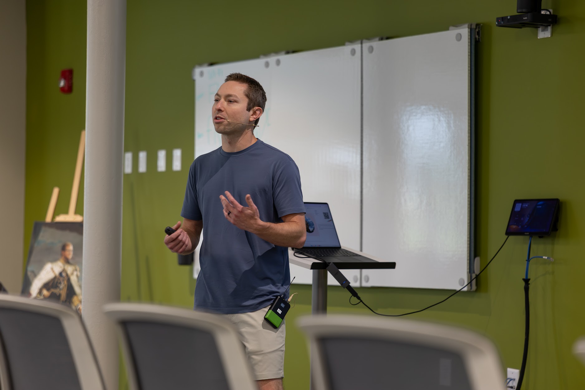 Tyler Benfield speaking at the 2026 Carolina Code Conference