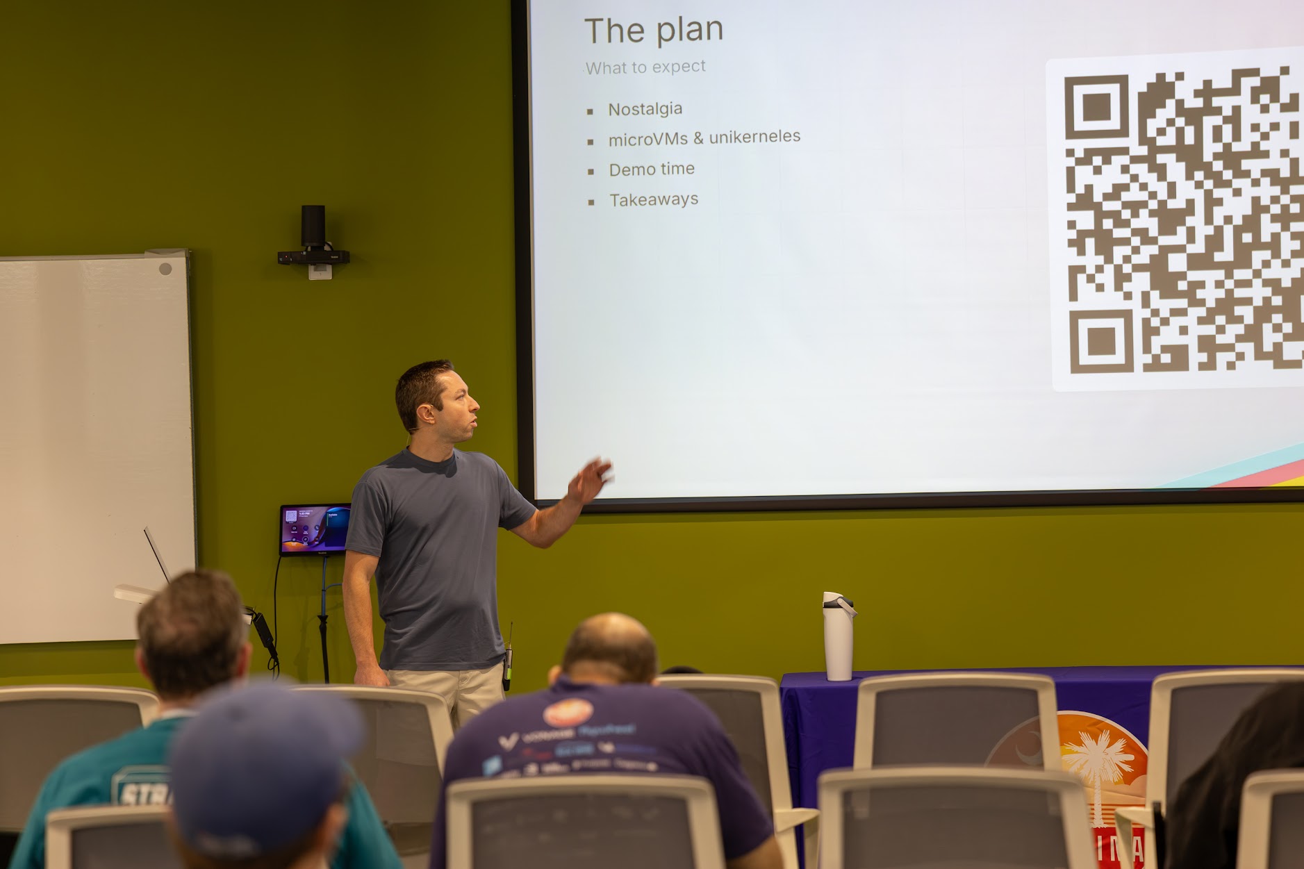 Tyler Benfield speaking at the 2026 Carolina Code Conference