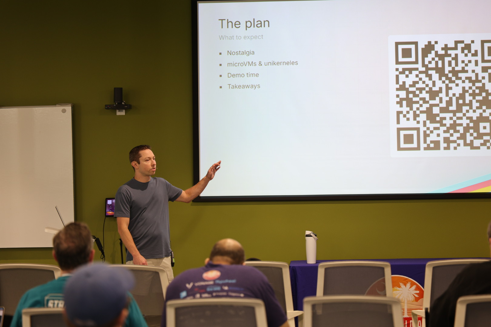 Tyler Benfield speaking at the 2026 Carolina Code Conference