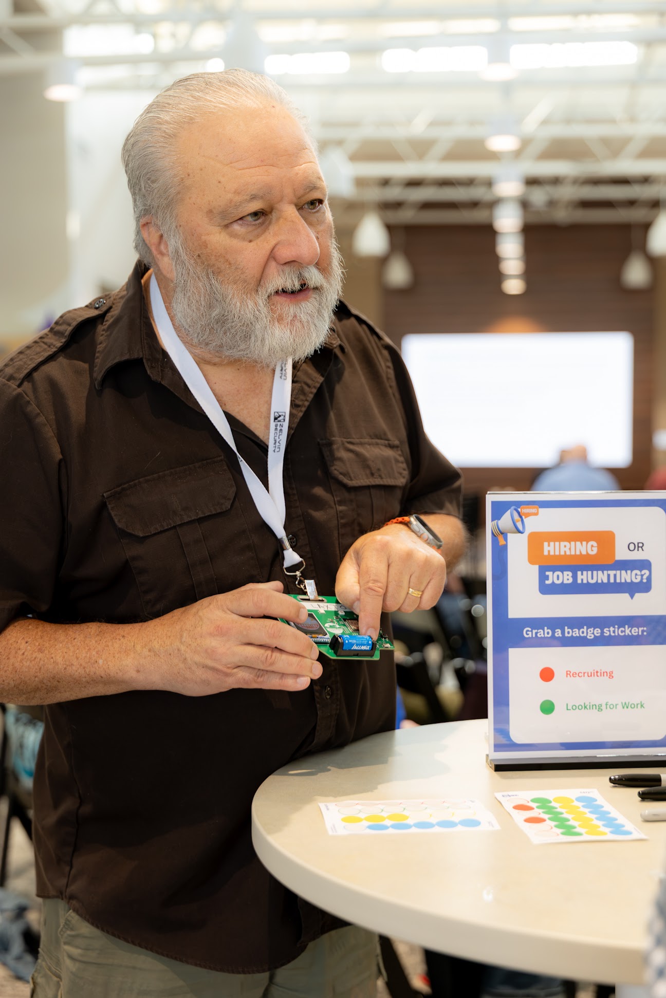 Circuit Board Badges at the Carolina Code Conference
