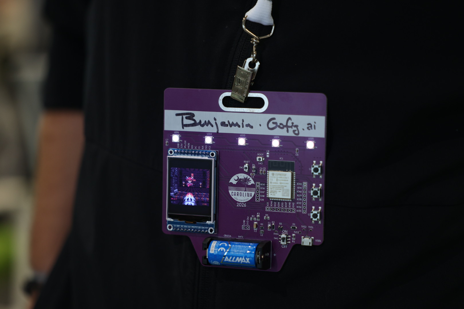 Circuit Board Badges at the Carolina Code Conference