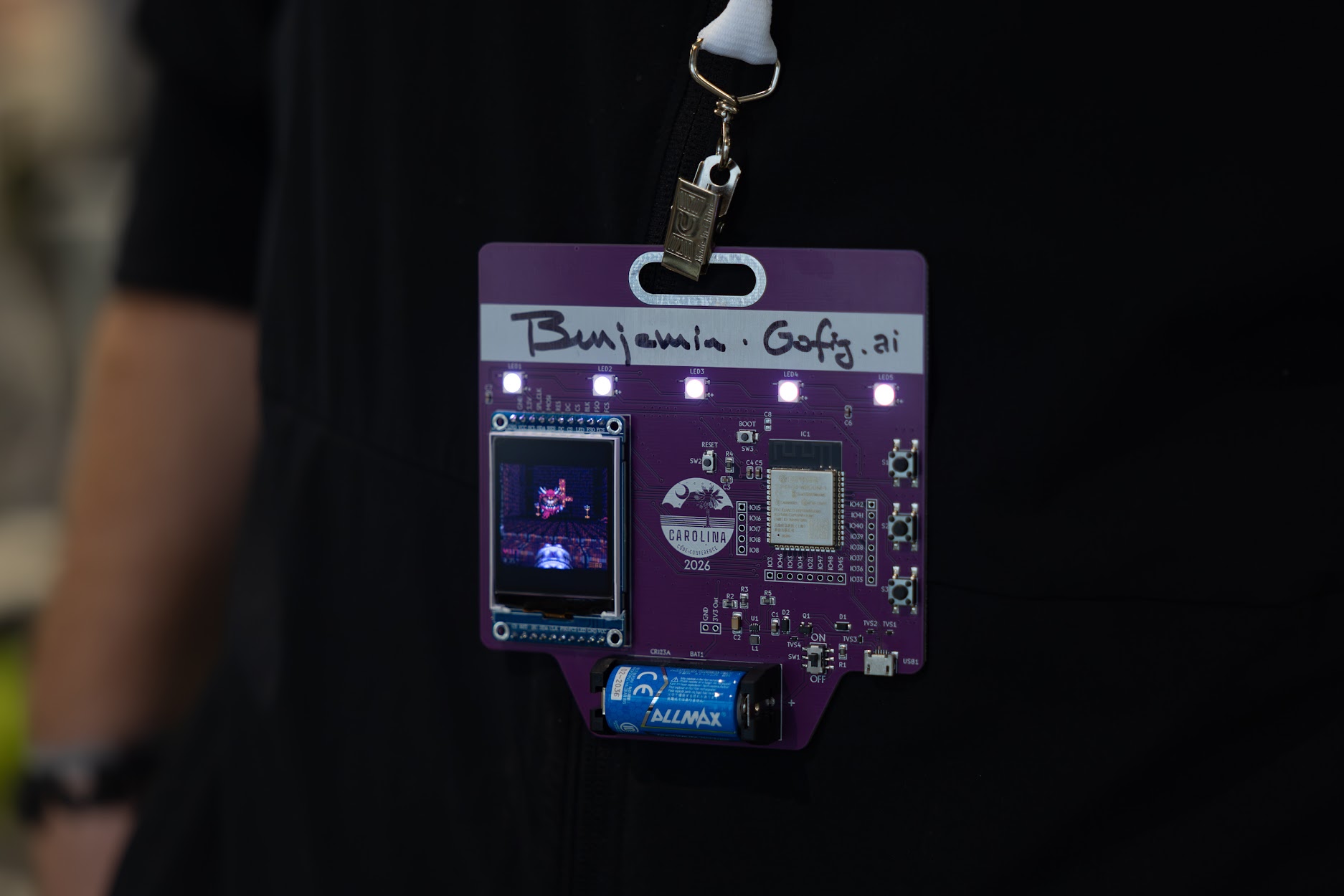 Circuit Board Badges at the Carolina Code Conference