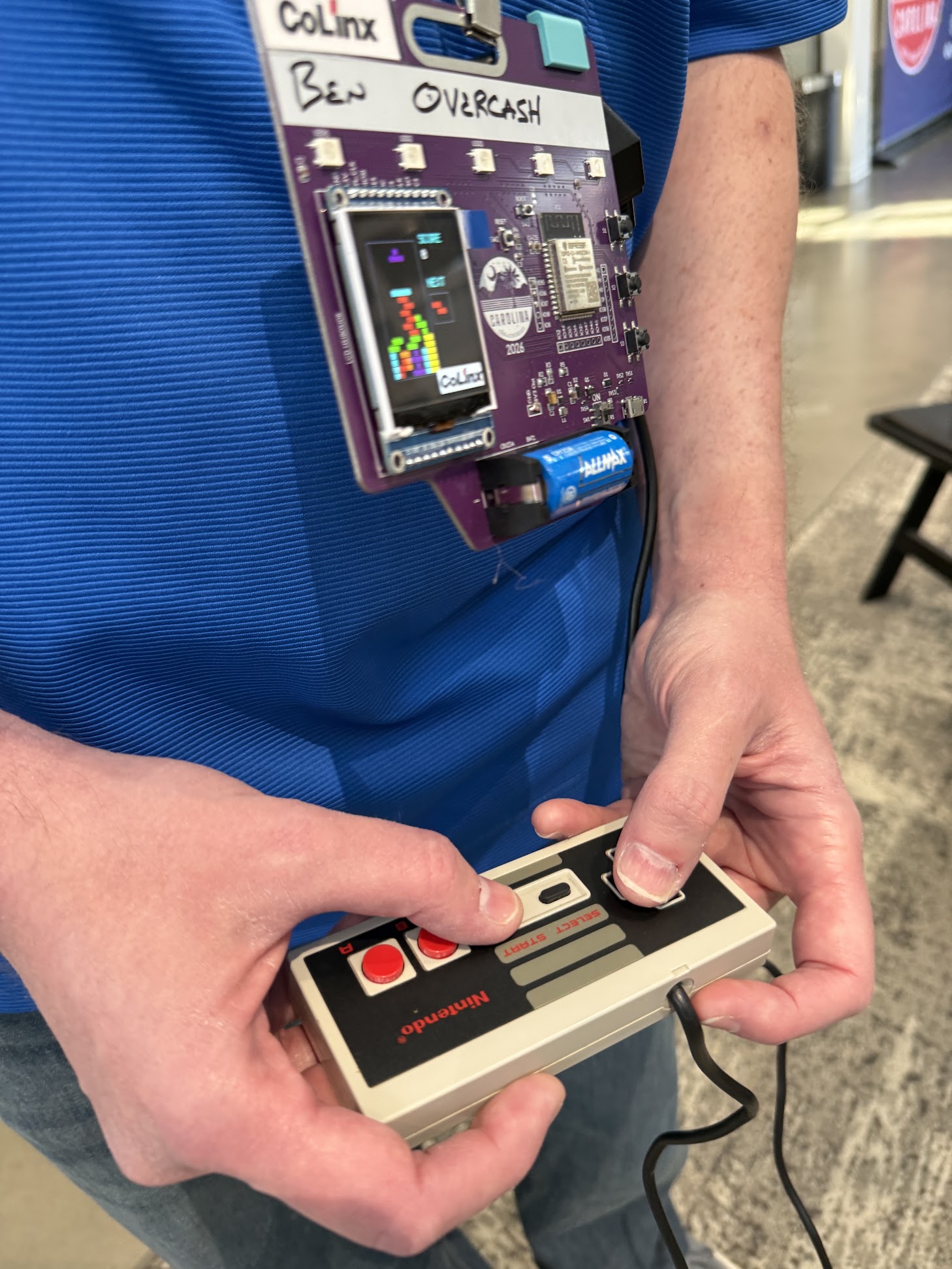 Circuit Board Badges at the Carolina Code Conference
