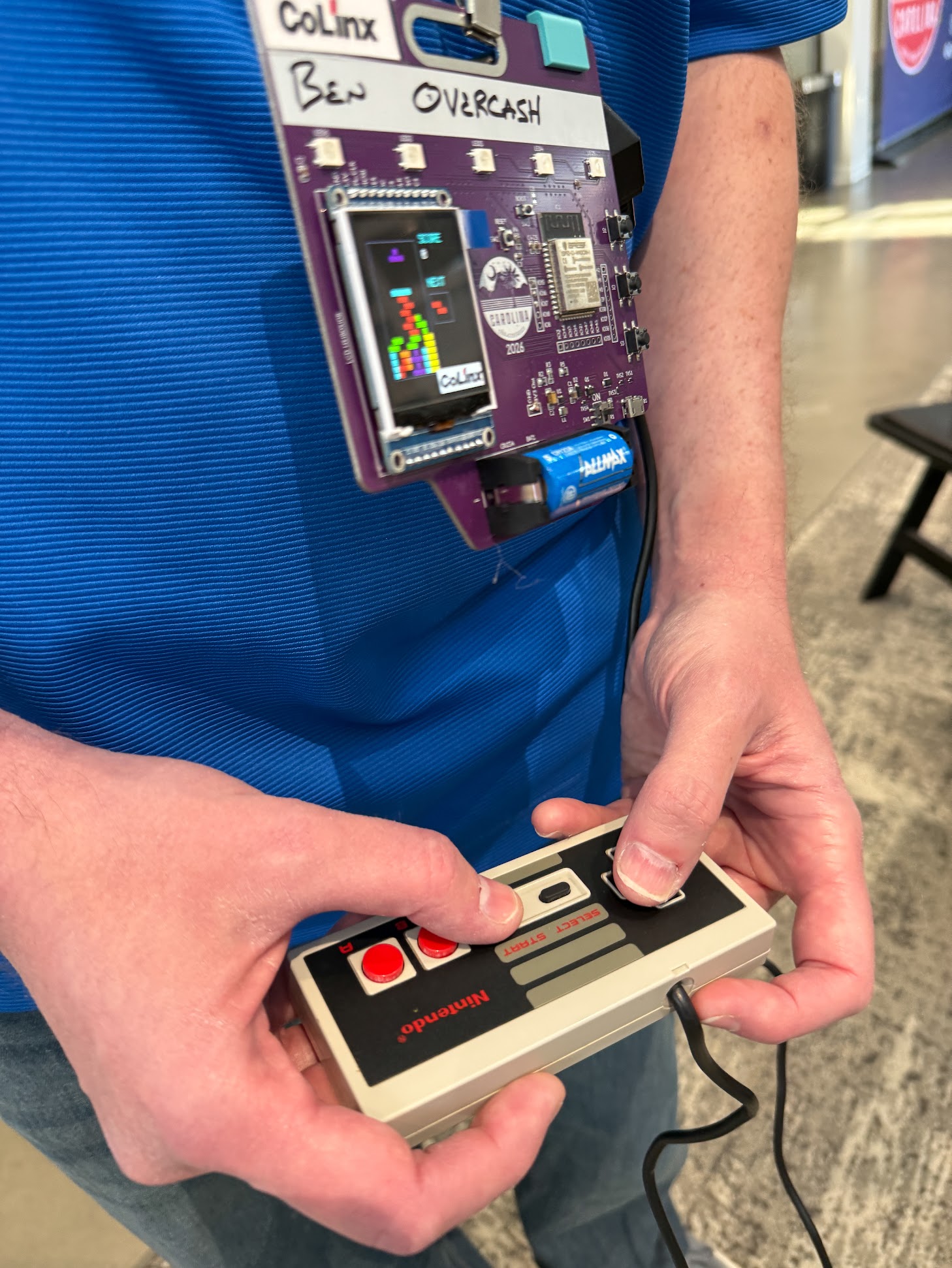 Circuit Board Badges at the Carolina Code Conference